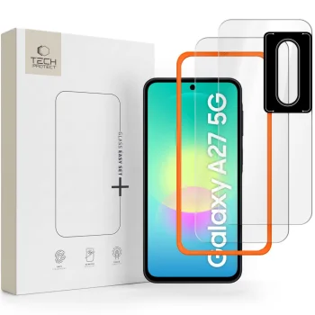 Tech-Protect Easy Set+ aizsargstikls 2 gab. un kameras stikls Samsung Galaxy A27 5G