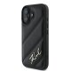Apple iPhone 16 6.1\" Karl Lagerfeld Quilted Signature Case Cover, Black | Telefona Maciņš Vāks Apvalks Bampers