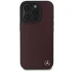 Mercedes iPhone 16 Pro Max Case Wood Imitation Leather MagSafe, Red
