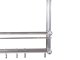 Hanging Bathroom Shelf Organizer with 2 Tiers and Hooks