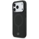 Mercedes iPhone 17 Pro vāciņš Plain Smooth Leather MagSafe, melns