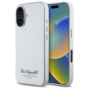 Чехол Karl Lagerfeld для iPhone 16 Hotel RSG, серый