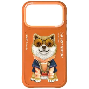 Nimmy Glasses Cool Dog iPhone 17 Pro vāciņš – oranžs | Phone Case Cover