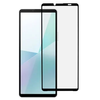 5D Защитное Стекло для Sony Xperia 10 VI, Черное Закруглённое (Tempered Glass)