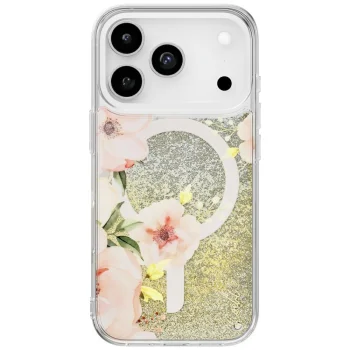 Магнитный чехол Uniq Coehl Fleurette для iPhone 17 Pro прозрачный