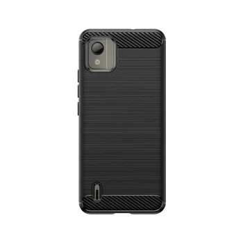 Силиконовый чехол Carbon Case для Nokia C110, черный