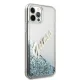Чехол Guess для iPhone 12 Pro Max Glitter Vintage Script, синий