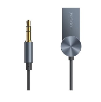 Bluetooth AUX Adapter Yesido YAU24 3.5mm to USB Receiver, 0.3-1.5m, Black