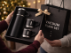 Travel Thermos Flask 400ml with 3 Cups Stainless Steel, Black