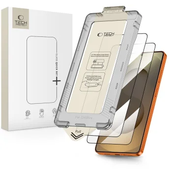 Защитное стекло Tech-Protect Quick Set+ для Samsung Galaxy S26 Ultra, 2 шт., черное