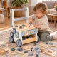 Koka darbagalds bērniem ECOTOYS staigulis ratiņi ar instrumentiem 34 elementi