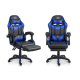 Sofotel Draknor II Ergonomic Gaming Chair with Footrest, Black and Blue