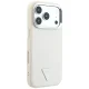 Чехол Guess Grained Triangle Logo MagSafe для iPhone 18 Pro / 17 Pro, бежевый