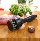 Тендерайзер для мяса с 16 иглами из нержавеющей стали, черный