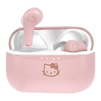 OTL Hello Kitty Bezvadu TWS Austiņas Ausis ar Uzlādes Kasti, Rozā | Wireless Bluetooth Earphones Earbuds