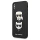 Karl Lagerfeld Saffiano Karl&Choupette Head vāciņš iPhone X/XS Black