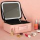 Make-up Case Bag Organaizer with LED Mirror, Rose