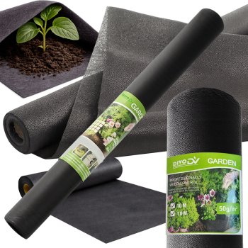 Heavy Duty Weed Control Fabric DIVO 50g 1x10m Landscape Mat, black