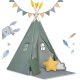 Bērnu Spēļu Telts Vigvams Nukido, Zaļš | Kids\' Play Tent Gazebo