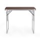 MultiGarden Folding Camping Table 120x60 cm with 2 Shelves, Brown