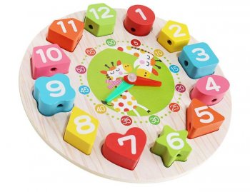 Attīstoša Koka Rotaļlieta / Puzle / Šķirotājs / Pulkstenis | Educational Toy, Puzzle, Sorter, Clock
