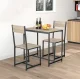 Modernhome mēbeļu komplekts: galds un 2 krēsli, ozola krāsā