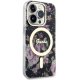 Guess iPhone 14 Pro vāciņš Flower MagSafe, melns