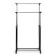 Massido 686100 standing clothes rack, adjustable, black-silver
