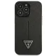 Guess Saffiano Triangle Logo vāciņš iPhone 14 Pro, melns