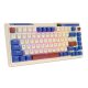 Bezvadu mehāniskā klaviatūra Royal Kludge KZZI K75 pro RGB, Moment Switch (retro zila) | Wireless mechanical...