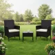 Комплект садовой мебели MultiGarden, 2 кресла и столик, черный