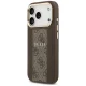 Чехол Guess для iPhone 17 Pro 4G PU Stripe MagSafe, коричневый