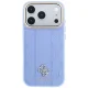 Guess Stripe Peony 4G Logo MagSafe vāciņš priekš iPhone 18 Pro / 17 Pro, gaiši zils