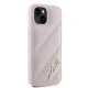 Karl Lagerfeld iPhone 14 / 15 / 13 Case Diagonal Quilted Script, Pink