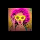 Forever Light ART LED neons POWER WOMAN, Dzeltens/Violets