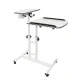 Universal Laptop Table on Wheels, Pearl White