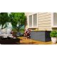 Plonos Garden Storage Box 390L Outdoor Deck Box for Cushions, Black-Grey