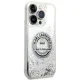 Karl Lagerfeld Liquid Glitter RSG vāciņš iPhone 14 Pro, sudraba