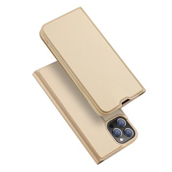 Чехол-книжка Dux Ducis Skin Pro для iPhone 13 Pro Max, золотистый