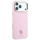Чехол Guess Saffiano Small 4G & Classic Logo MagSafe для iPhone 18 Pro и 17 Pro, розовый
