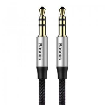 Baseus Yiven Audio Cable Mini Jack 3,5mm AUX, 1.5m, Black+Silver | Audio Vads Kabelis