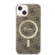 Apple iPhone 14 Plus 6.7\" Guess 4G Print MagSafe Case Cover (GUBPP14MH4EACSW) + Charger, Brown