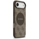 Чехол Guess 4G Circle Classic Logo MagSafe для iPhone Air коричневый