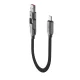 Acefast C13-05 USB-C uz USB-A / USB-C kabelis 3A 0.2m, melns