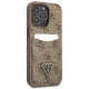 Чехол Guess 4G Triangle Logo Cardslot для iPhone 13 / 13 Pro - Коричневый