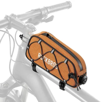 Ūdensizturīga velosipēda rāmja soma Rockbros TL004 0.7L, oranža