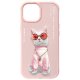 Nimmy Glasses Cool Cat iPhone 15 vāciņš — rozā