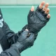 Rockbros 16220006002 M izmēra mākslīgās ādas motociklistu cimdi, melni