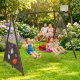Ecotoys 4in1 Kids Playground with Swings and Basketball Hoop
