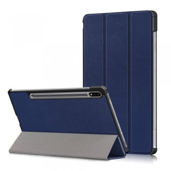 Samsung Galaxy Tab S7 FE (SM-T730 SM-T736B) Tri-fold Stand Cover Case, Blue | Vāks Apvalks Pārvalks Grāmatiņa Planšetdatoram